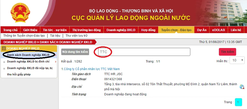 Bạn có thể tra tên công ty xuất khẩu lao động uy tín